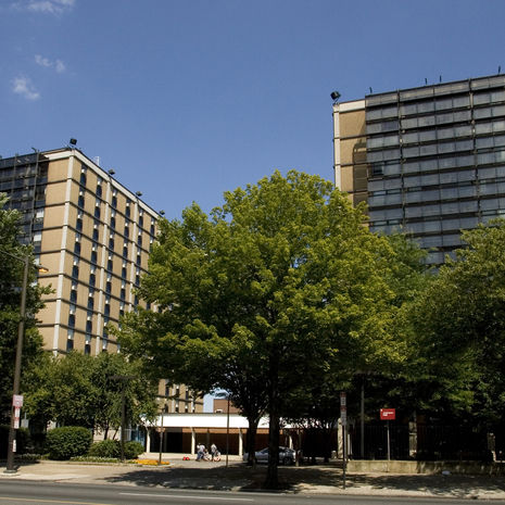 J and H residence hall on Temple campus