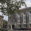 Front of Mitten Hall on Temple's campus.