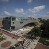Aerial photograph of the Charles library