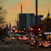 Sunset with skyline
